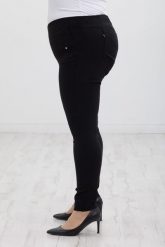 Klasyczne czarne spodnie Nita ze zwężoną nogawką PLUS SIZE XXL. Czarne spodnie materiałowe damskie Nasi partnerzy, bez wzorów, z elastanu, biznesowe, plus size. Za 159.90 zł.