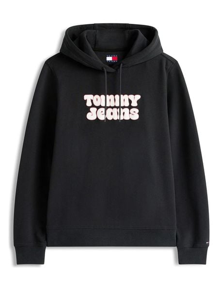 TOMMY JEANS Bluza w kolorze czarnym rozmiar: M. Czarne bluzy z kapturem damskie Tommy Jeans, m, z bawełny. Za 266.03 zł.