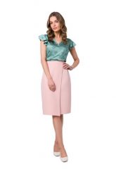 Mini Spódnica z Weluru z Ozdobnym Ściągaczem - Czarna. Czarne spódniczki damskie MOE, l, bez wzorów, z elastanu, mini. Za 210.79 zł.