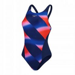 Damski Jednoczęściowy Kostium Kąpielowy Z Nadrukiem Cyfrowym Recordbreaker. Czerwone stroje jednoczęściowe damskie Speedo, bez wzorów. Za 269.99 zł.