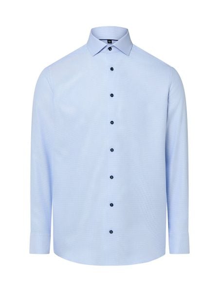 Finshley & Harding koszula non-iron Mężczyźni Modern Fit Bawełna niebieski|wielokolorowy, 41. Niebieskie koszule męskie Finshley & Harding, m, bez wzorów, z bawełny, bez kołnierzyka, bez ramiączek. Za 229.95 zł.