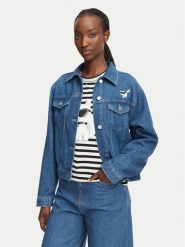 KARL LAGERFELD Kurtka jeansowa B3W14010 Niebieski Regular Fit. Niebieskie kurtki damskie Karl Lagerfeld, xs, bez wzorów, z bawełny, bez kaptura. Za 849.99 zł.