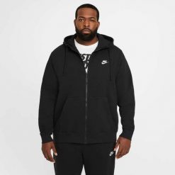 Bluza sportowa męska Nike M Club Hoodie FZ BB. Czarne bluzy sportowe męskie Nike, bez wzorów, sportowe, bez kołnierzyka, bez ramiączek. Za 417.00 zł.