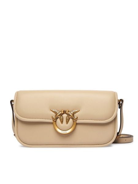 PINKO Torebka Love Box Baguette Al 25-26 PLTT 105083 A26L Beżowy. Brązowe torebki klasyczne damskie Pinko, bez wzorów, ze skóry, bez dodatków. Za 1,649.00 zł.