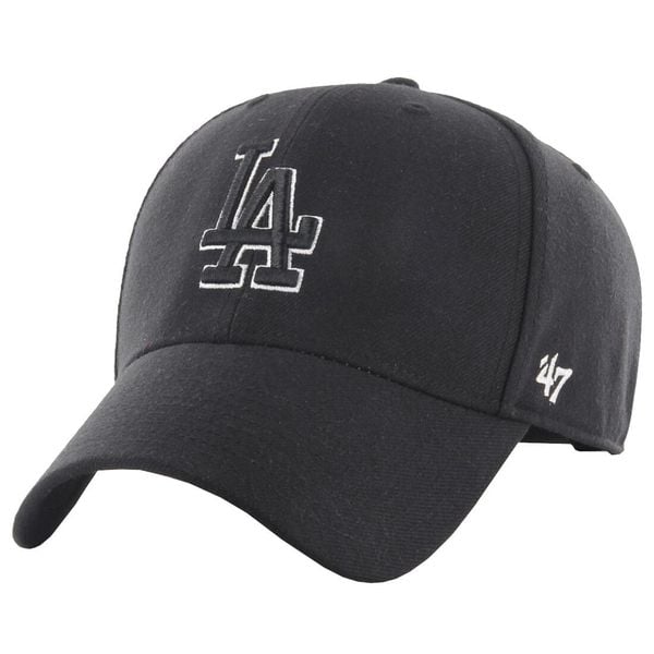 Czapka z daszkiem dla dorosłych 47 Brand MLB Los Angeles Dodgers Cap. Czarne czapki męskie 47 Brand, bez wzorów, z materiału. Za 109.99 zł.