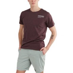 T-shirt męski Fundango Basic - T Logo-7 krótki rękaw. Czerwone t-shirty męskie Fundango, m, bez wzorów, bez kołnierzyka. Za 99.00 zł.