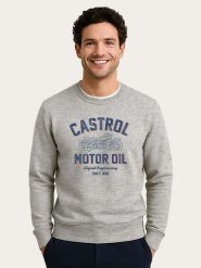WOOOP Bluza "Castrol Liquid Engineering" w kolorze szarym rozmiar: XS. Szare bluzy bez kaptura męskie Wooop, xs. Za 108.99 zł.