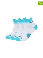 Camano Skarpety sportowe (3 pary) w kolorze biało-turkusowym rozmiar: 35-38. Białe skarpetki męskie camano, bez wzorów, z materiału. Za 65.38 zł.