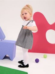 Sukienka w kratę z koszulką basic - biały. Białe sukienki dziewczęce Sinsay, bez wzorów, bez ramiączek. W wyprzedaży za 12.99 zł.