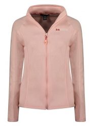 Maison Montaigne Kurtka polarowa "Tumai" w kolorze szaroróżowym rozmiar: L. Różowe kurtki damskie Maison Montaigne, l, bez wzorów, z polaru, bez kaptura. Za 43.99 zł.