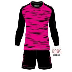 Zestaw bramkarski Givova Kit Fuxia-czarny rf3cowy. Czerwone szorty męskie Givova, bez wzorów, z poliesteru. Za 210.99 zł.
