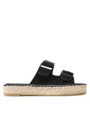 Jenny Fairy Espadryle WSS20593-01A Czarny. Czarne espadryle damskie Jenny Fairy, bez wzorów, z materiału, bez obcasa. Za 99.99 zł.