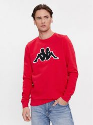 Kappa Bluza Airvit 3032BZ0 Czerwony Regular Fit. Czerwone bluzy bez kaptura męskie Kappa, m, z bawełny. Za 219.99 zł.