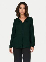 ONLY Koszula Tiana 15332598 Zielony Loose Fit. Zielone koszule damskie Only, xs, bez wzorów, z syntetyku, bez kołnierzyka, bez ramiączek. Za 129.99 zł.