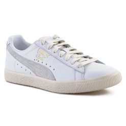 Buty Puma Clyde Base M 390091-01 białe. Białe buty sportowe na co dzień męskie ze skóry, bez zapięcia. Za 462.92 zł.