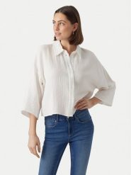 Vero Moda Koszula Natali 10279685 Biały Standard Fit. Białe koszule damskie Vero Moda, l, bez wzorów, z bawełny, bez kołnierzyka, bez ramiączek. Za 109.99 zł.