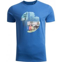 T-shirt męski TSM620 - niebieski - Outhorn. Niebieskie t-shirty męskie Outhorn, m, bez wzorów, bez kołnierzyka. W wyprzedaży za 19.99 zł.