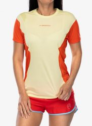 Koszulka biegowa damska La Sportiva Resolute T-Shirt. Żółte t-shirty damskie La Sportiva, m, bez wzorów, z materiału, bez kołnierzyka. Za 330.30 zł.