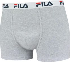 Bokserki męskie Fila 1-pak Szare. Szare bokserki męskie 661, bez wzorów, z bawełny. Za 112.99 zł.
