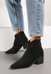 Czarne Botki Vices Kowbojki na Słupku Vertiona. Czarne botki damskie Born2be, na zimę, z jeansu, bez obcasa, na obcasie, bez zapięcia. Za 159.99 zł.