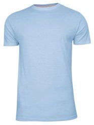 Błękitny Bawełniany T-Shirt Męski Bez Nadruku -Brave Soul- Koszulka, Krótki Rękaw, Basic. Niebieskie t-shirty męskie Brave Soul, na lato, m, bez wzorów, z bawełny, bez kołnierzyka. Za 45.00 zł.