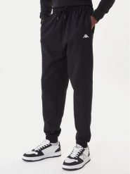 Kappa Spodnie dresowe 351Y41W 005 Czarny Regular Fit. Czarne spodnie dresowe męskie Kappa, bez wzorów, z bawełny. Za 299.99 zł.