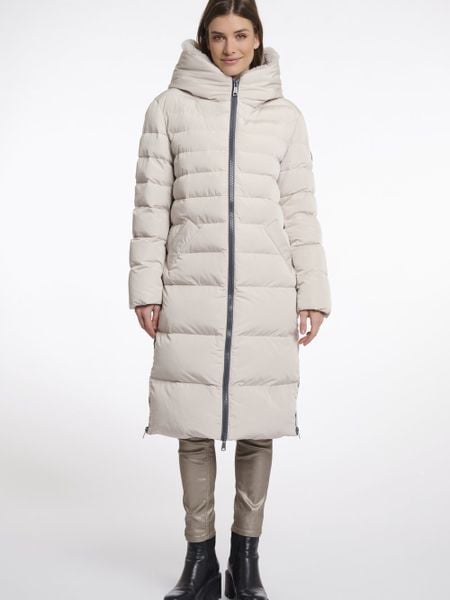 Rino & Pelle Pikowany płaszcz damski - Keilafur Kobiety Sztuczne włókno biały jednolity, 34. Białe płaszcze damskie Rino & Pelle, bez wzorów, z włókna. Za 949.95 zł.