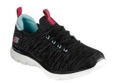 Buty Sportowe Damskie Skechers Flex Appeal. Czarne buty sportowe na co dzień damskie Skechers, bez wzorów, trekkingowe. Za 307.99 zł.