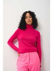 AUTHENTIC CASHMERE Kaszmirowy golf "Bise" w kolorze różowym rozmiar: M. Różowe golfy damskie AUTHENTIC CASHMERE, m, bez wzorów, z kaszmiru, bez ramiączek. Za 413.35 zł.