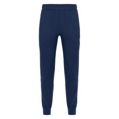 Spodnie treningowe Macron Heracles. Niebieskie spodnie materiałowe męskie Macron, bez wzorów, młodzieżowe. Za 216.00 zł.