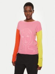 Rossignol Sweter Lina RLNWO09 Różowy Regular Fit. Czerwone swetry klasyczne damskie Rossignol, l, z kaszmiru, bez kołnierzyka. Za 719.99 zł.