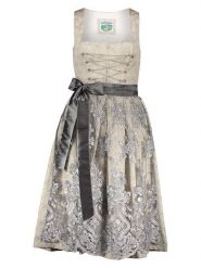 Turi Landhaus Sukienka "Silvia" w kolorze kremowo-szarym rozmiar: 36. Brązowe sukienki damskie Turi Landhaus, na imprezę, bez wzorów, bez kołnierzyka, bez ramiączek. Za 463.38 zł.