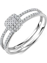 Revoni Złoty pierścionek z diamentami rozmiar: 58. Szare pierścionki damskie Revoni, z diamentem, złote. Za 1,731.99 zł.