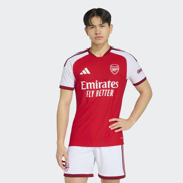 Koszulka podstawowa Arsenal FC 26/27 Authentic. Czerwone t-shirty sportowe męskie Adidas, s, z dzianiny, bez ramiączek, do piłki nożnej, climacool (adidas). Za 649.00 zł.