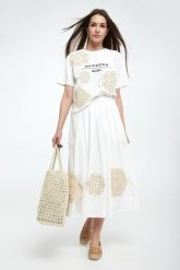 Spódnica midi z haftem Orme WEEKEND MAX MARA. Spódniczki damskie Weekend Max Mara, s, bez wzorów, midi. W wyprzedaży za 1,135.20 zł.