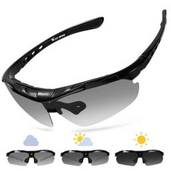 Okulary rowerowe przeciwsłoneczne z przyciemnionymi soczewkami. Brązowe okulary przeciwsłoneczne męskie WEST BIKING, z materiału. Za 136.00 zł.