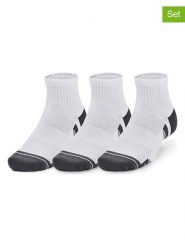 Under Armour Skarpety (3 pary) "Performance" w kolorze czarno-białym rozmiar: L. Białe skarpetki męskie Under Armour, bez wzorów. Za 64.95 zł.