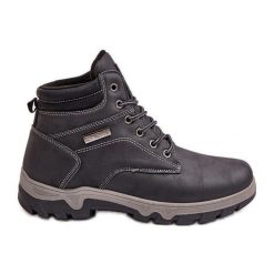 News Buty Trekkingowe Męskie Ocieplane Z Eko Skóry Granatowe Neramia niebieskie. Niebieskie buty trekkingowe męskie z gumy, bez zapięcia. Za 205.59 zł.