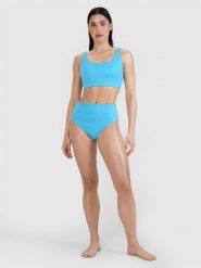 4F Dół od bikini damski - turkusowy M. Niebieskie bikini damskie 4f, bez wzorów. W wyprzedaży za 39.99 zł.
