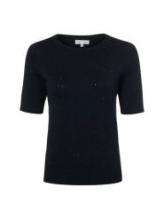Marie Lund sweter z krótkim rękawem Kobiety wiskoza czarny, S. Czarne swetry klasyczne damskie Marie Lund, s, z dzianiny, bez kołnierzyka. Za 149.95 zł.
