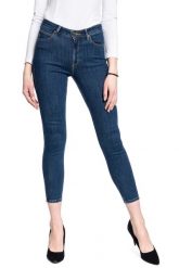 SPODNIE DAMSKIE LEE SCARLETT HIGH ZIP STONE TRAVIS L31BMOBJ 112107036. Spodnie materiałowe damskie Lee, bez wzorów, z jeansu. Za 199.99 zł.