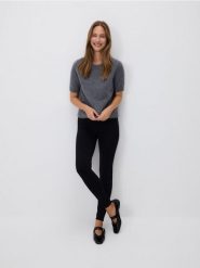 Legginsy z paskiem - czarny. Czarne legginsy damskie Reserved, l, bez wzorów, z dzianiny. Za 89.99 zł.