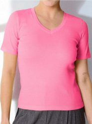 Koszulka basic - różowy. Czerwone t-shirty damskie Sinsay, l, bez wzorów, bez kołnierzyka. Za 15.99 zł.