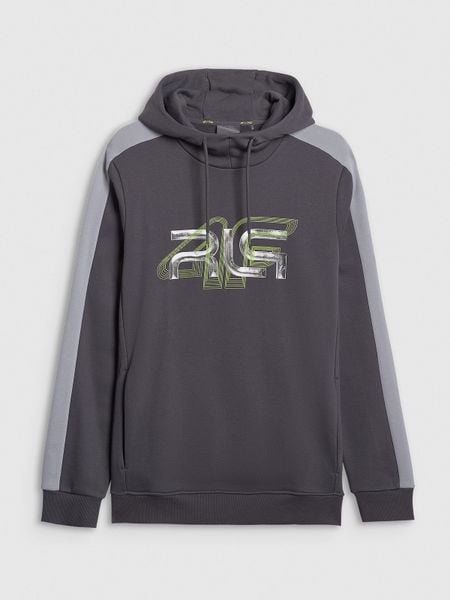 4F Bluza dresowa nierozpinana z kapturem męska 4F x Robert Lewandowski - szary M. Szare bluzy sportowe męskie 4f, m, z dresówki. Za 199.99 zł.