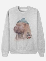 WOOOP Bluza "Tattooed Walrus" w kolorze szarym rozmiar: XS. Szare bluzy bez kaptura męskie Wooop, xs, z bawełny. Za 108.95 zł.