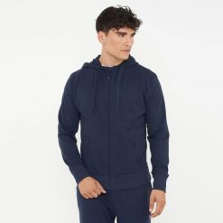 Męska Bluza ZIPPY Niebieska. Niebieskie bluzy z kapturem męskie Legea, m, z bawełny. Za 108.00 zł.