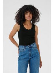 Kaffe Top w kolorze czarnym rozmiar: XXL. Czarne topy damskie Kaffe, xxl, bez wzorów, bez kołnierzyka. Za 78.99 zł.