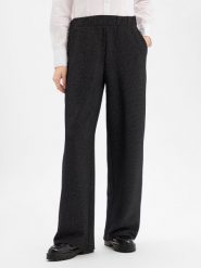 S.Oliver BLACK LABEL spodnie z tkaniny Kobiety czarny|srebrny, 44. Czarne spodnie materiałowe damskie s.Oliver Black Label, bez wzorów, z syntetyku. Za 279.95 zł.