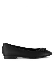 JENNY Baleriny LH24014-1 Czarny. Czarne baleriny damskie Jenny, bez wzorów, z materiału, bez obcasa. Za 69.99 zł.