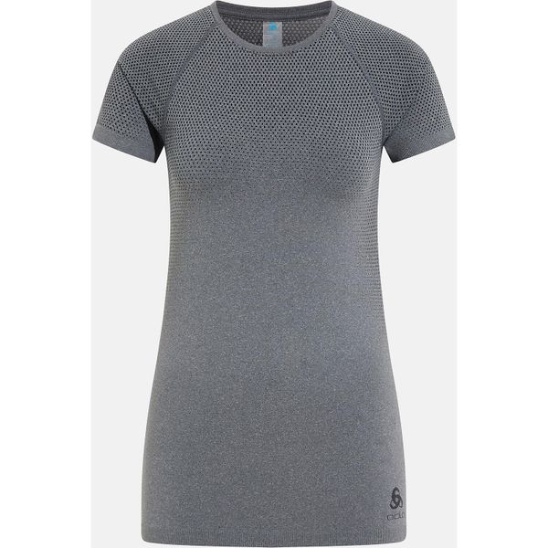Koszulka termoaktywna z krótkim rękawem damska Odlo PERFORMANCE LIGHT ECO. Szare bielizna termoaktywna damska Odlo, bez kołnierzyka, bez ramiączek. Za 259.99 zł.